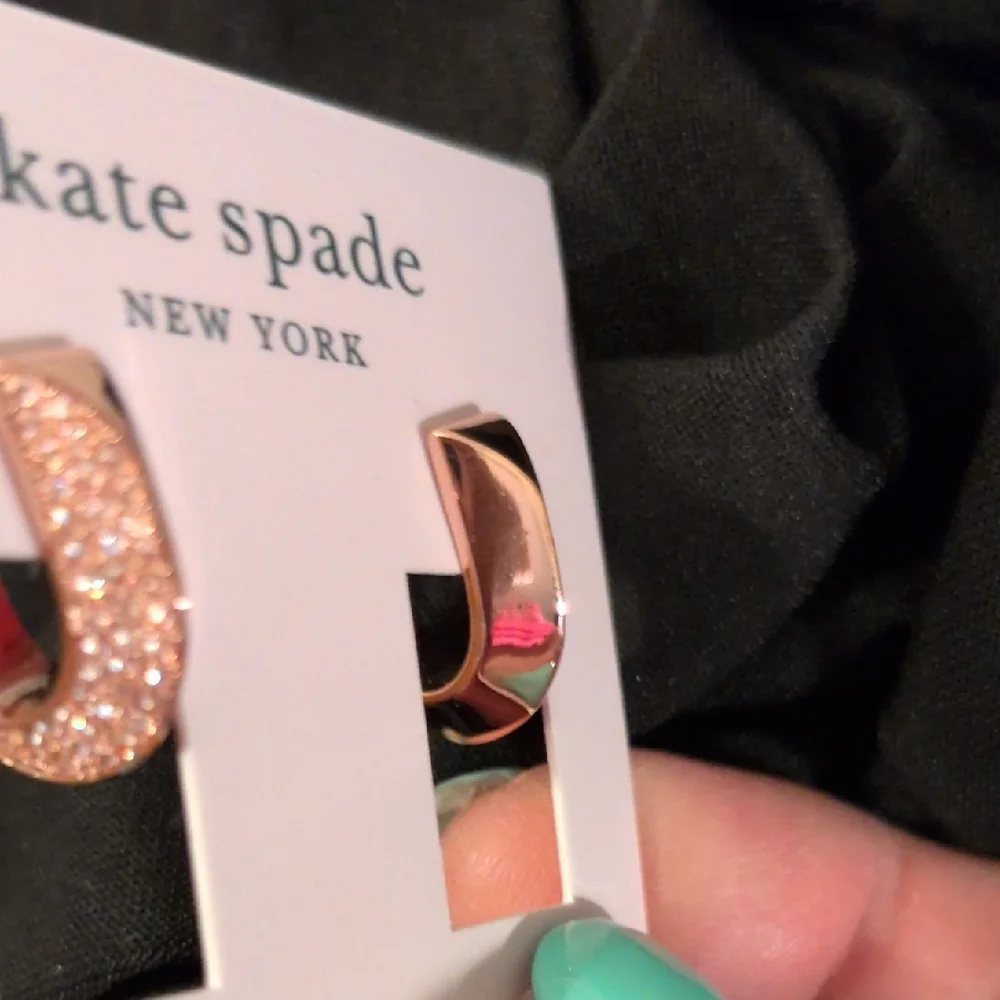 Kate Spade Rose Gold Cubic Zirconia Earringseith Dust Bag - Picture 4 of 8